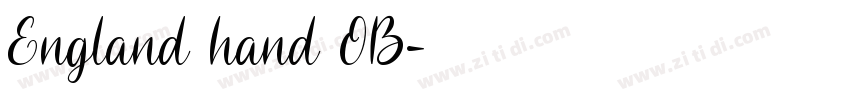 England hand OB字体转换
